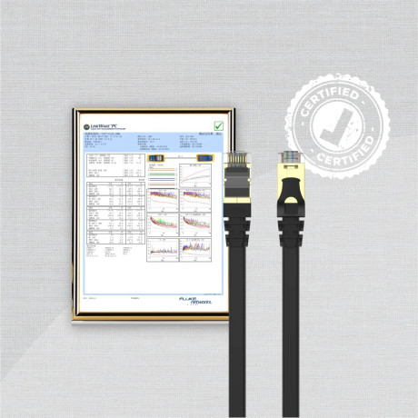 UNITEK CAT7 PATCH KABLO 1MT FLAT 10GBPS (C1897BK-1M)