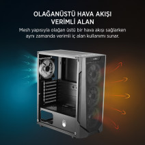 JAMES DONKEY HELIX H800 4XRBW ATX 650W GAMING KASA