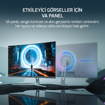 27 GAMEPOWER VIVID F20 CURVED 1MS 144Hz MONITOR WHITE
