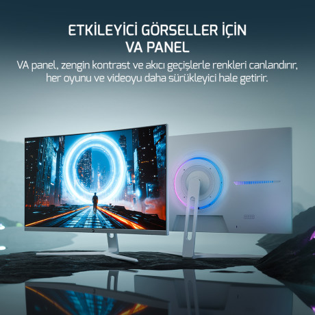 27 GAMEPOWER VIVID F20 CURVED 1MS 144Hz MONITOR WHITE