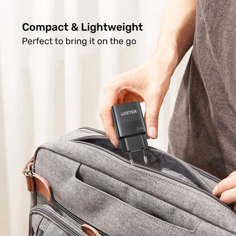 Unitek 20W Hızlı Şarj Adaptörü 1*USB-C (P1124ABK-EU)