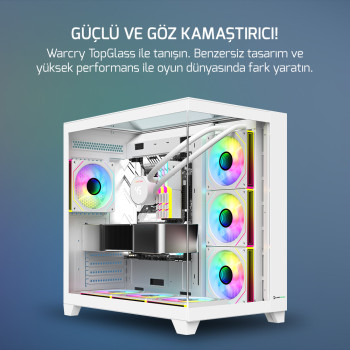 GAMEPOWER WARCRY TOPGLASS 4XARGB KASA 650W WHITE