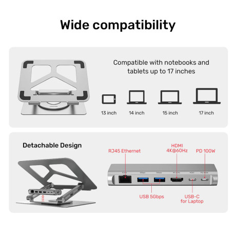 UNITEK USB-C NOTEBOOK STANDI (D1109A)