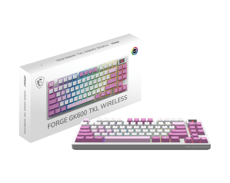 MSI FORGE GK600 TKL W VIOLET TR GAMING KLAVYE