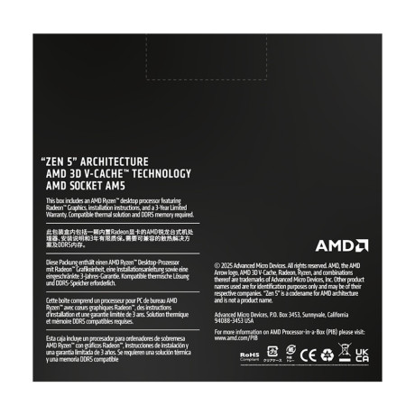 AMD RYZEN 9 9950X3D2 Dual Edition 4.30GHZ BOXWOF