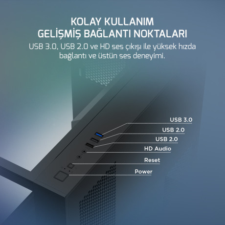 GAMEPOWER WARCRY TOPGLASS 4XARGB KASA 850W BLACK
