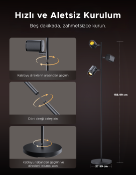 GOVEE UCLU SPOT AYDINLATMA KOSE LAMBASI -H60B2311