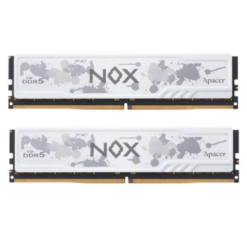 Apacer NOX 32GB (2x16GB) 5600MHz CL40 DDR5 Beyaz Gaming Ram (AH5U32G56C522MWAA-2)