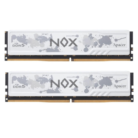 Apacer NOX 32GB (2x16GB) 6000MHz CL38 DDR5 Beyaz Gaming Ram (AH5U32G60C622MWAA-2)