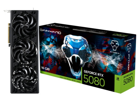 GAINWARD RTX 5080 Python III 16GB GDDR7 256Bit (NE75080019T2-GB2035T) Ekran Kartı