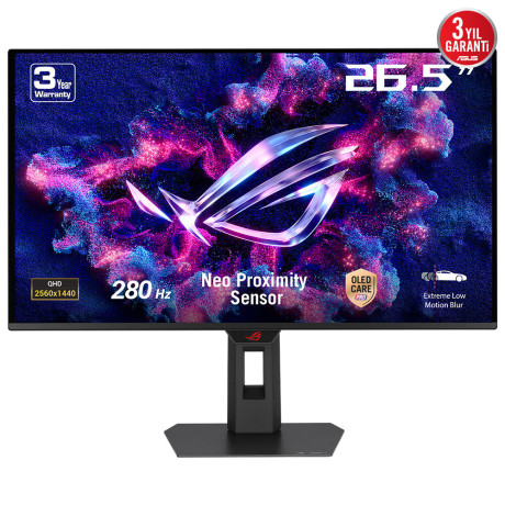 26.5 ASUS ROG STRİX OLED XG27ACDMS 280HZ 0.03MS  ADAPTİVE SYNC PİVOT QD-OLED GAMİNG MONİTÖR